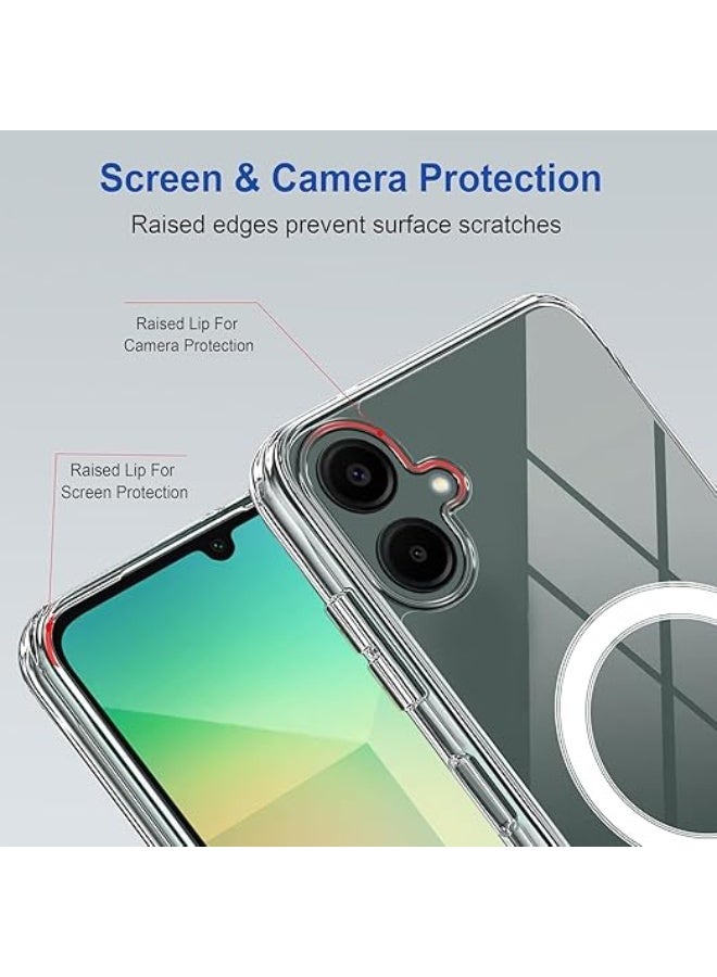 جراب شفاف هجين مغناطيسي لهاتف سامسونج جالاكسي A07، متوافق مع تقنية MagSafe، مصنوع من البولي كربونات بتقنية هجينة من البولي يوريثين الحراري لهاتف جالاكسي A07 - Image 5